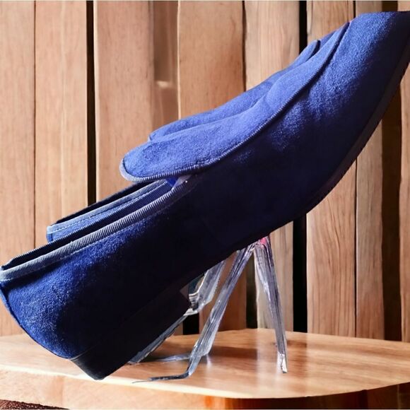 ALFANI Loafer Slip-On   Men ASHER VELVET Driver NAVY ITALIAN MADE Sz 13W - Picture 1 of 7